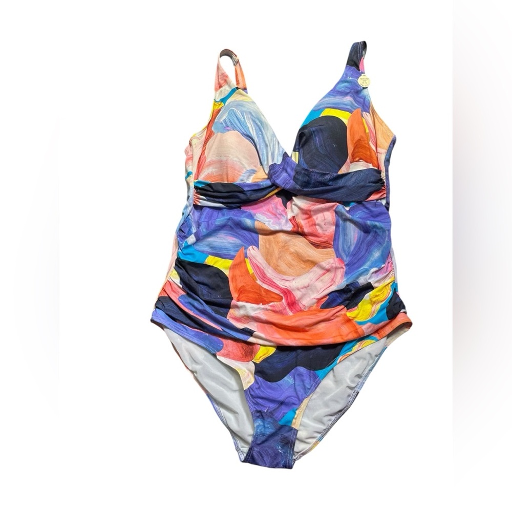 ARTESANDS plus size 16 one piece swimsuit fits D-G cup NWT - Picture 6 of 15